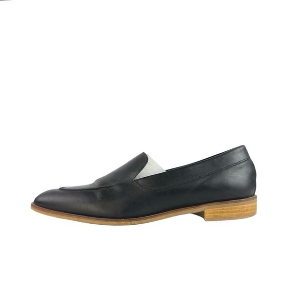 Everlane Women's Black Leather Slip On Low Top Almond Toe Loafers Shoes Size 8 - Picture 1 of 7